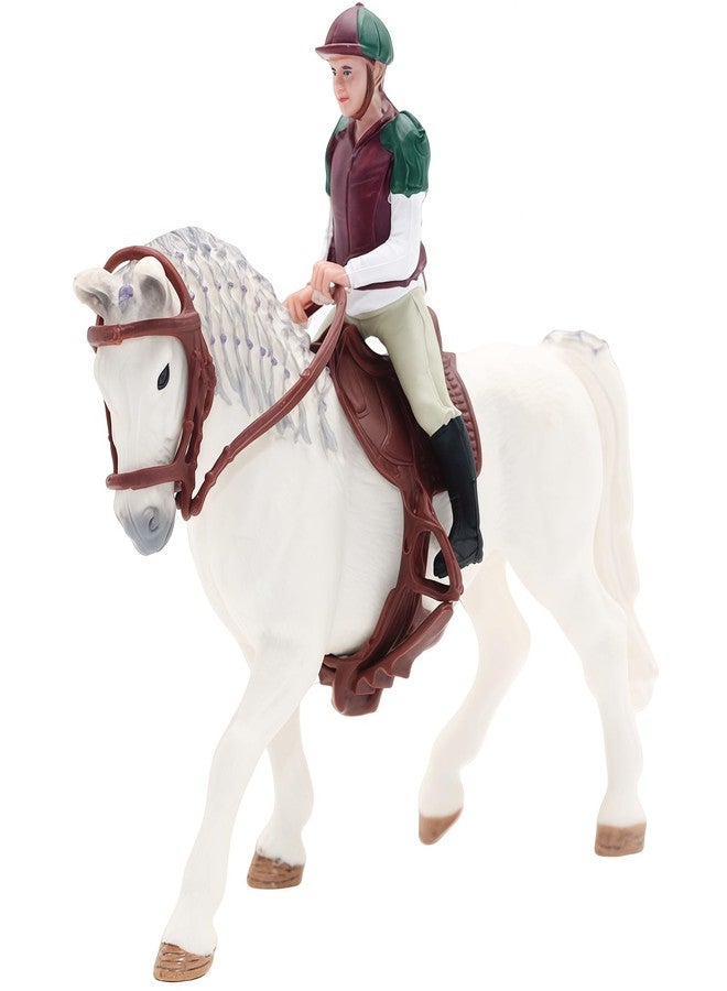 Higherbros 4 Piece Farm Horse Set, Horse Toy Figurine Farm Animal for Birthday Cake Topper, Garden Decoration, Party Favors, Kids School Project - Image 1